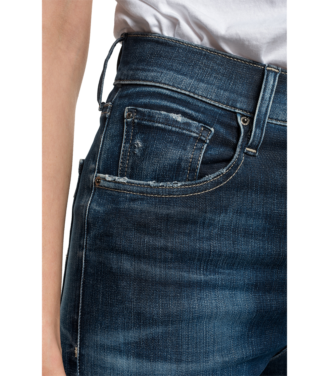 NEW LUZ 11.5oz Hyper Bio スーパーストレッチ スキニー Ecoデニム 詳細画像 ダークブルー 5